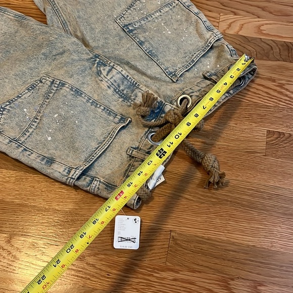 Free People Moxie Low Slung Pull On Barrel Wide Leg Jeans Size 27 NWT - Picture 7 of 15